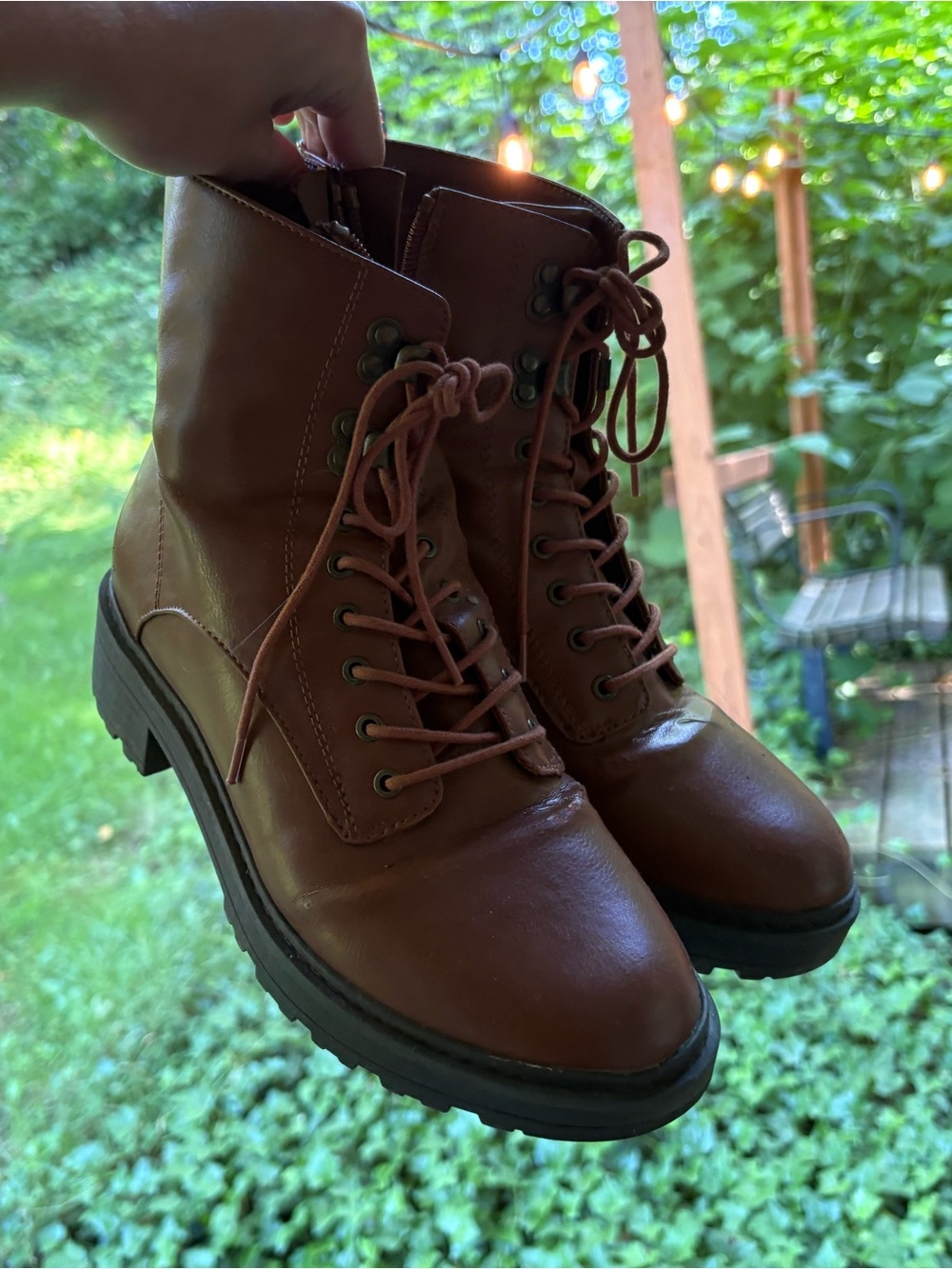 Target Mossimo Brown Combat Ankle Boots Women’s Size 7